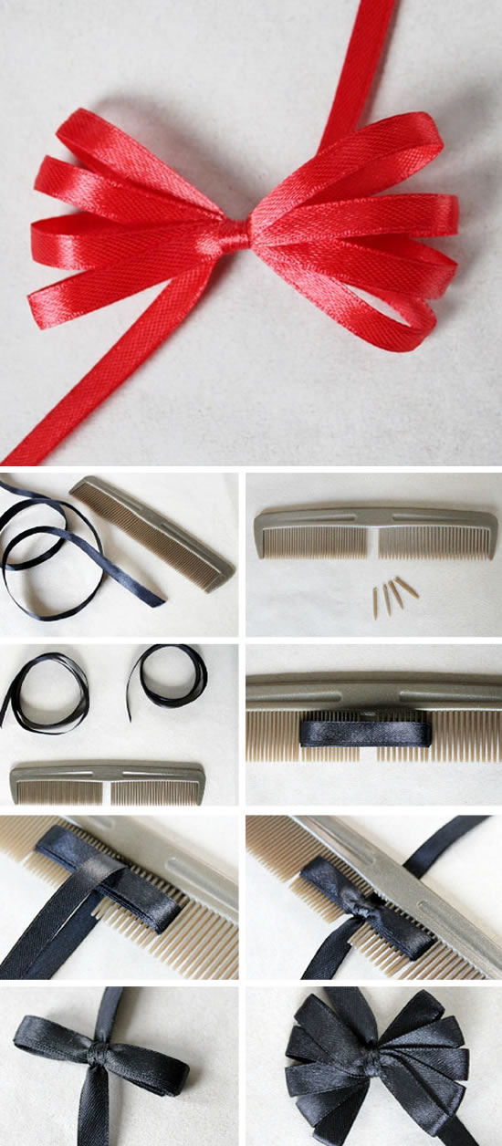 laços de fita para cabelo