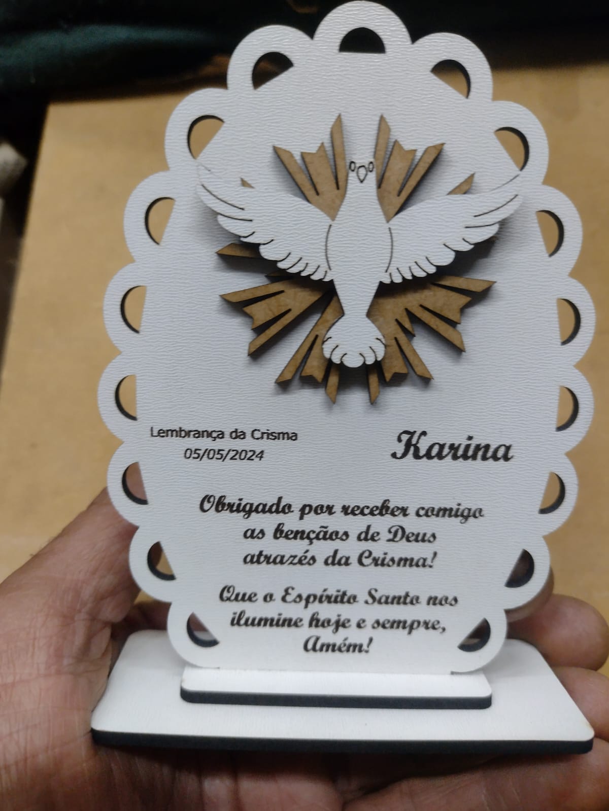 lembrancinha crisma masculina