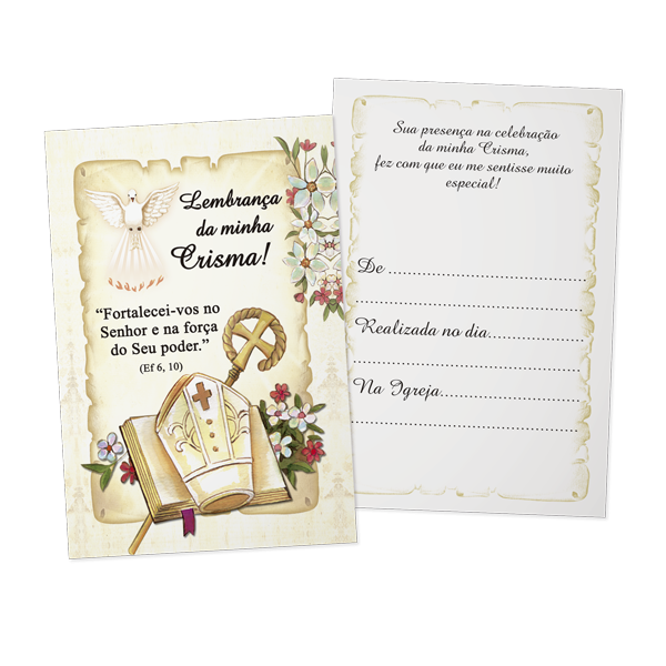 lembrancinha crisma masculina