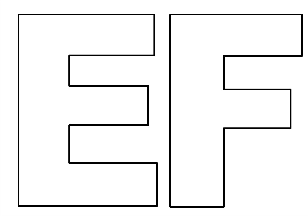 alfabeto letra E grande para imprimir