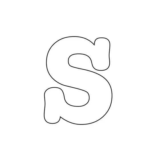 molde letra S para resina