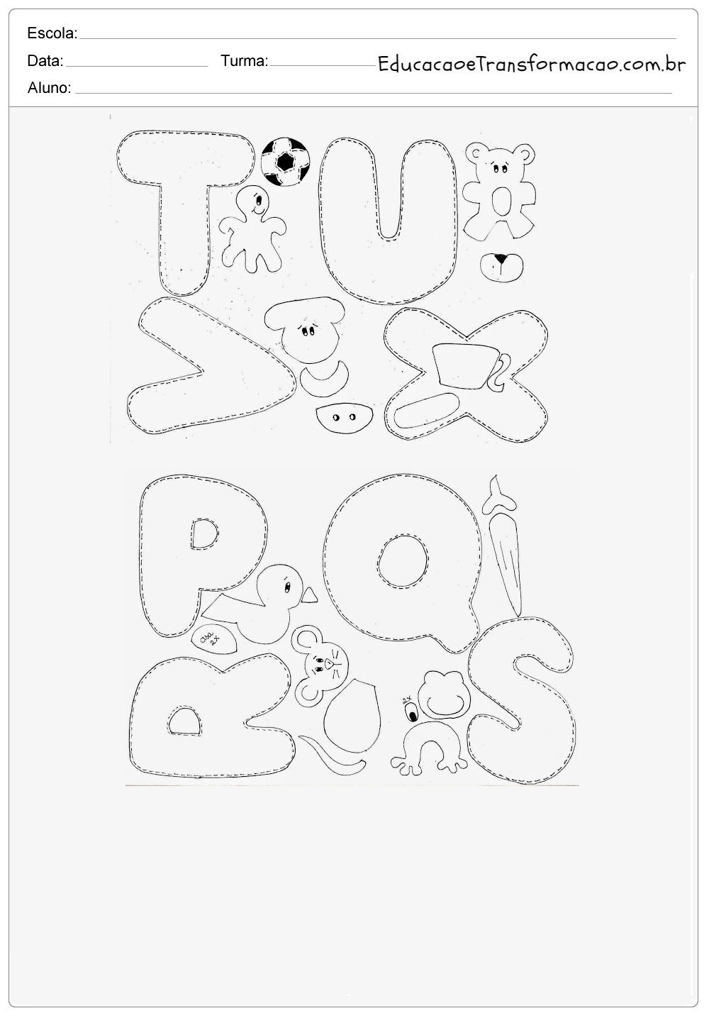 como fazer letras decoradas