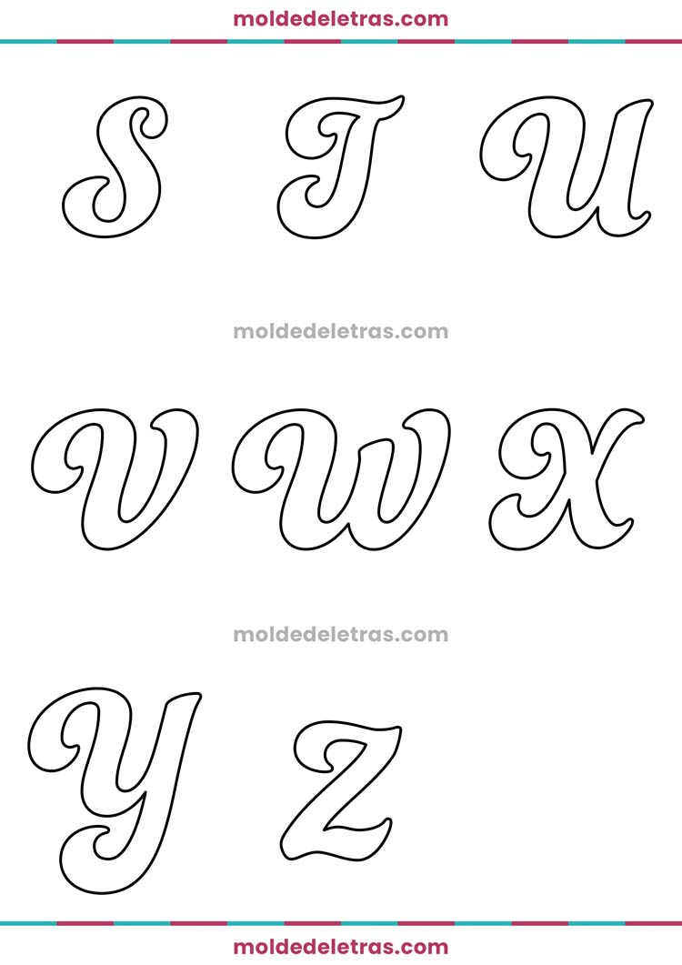 letras vazadas para imprimir
