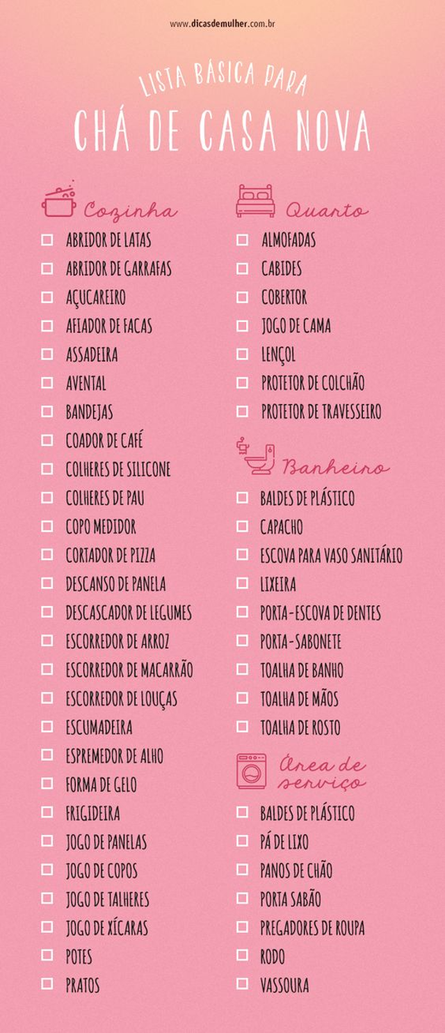 itens essenciais para casa nova