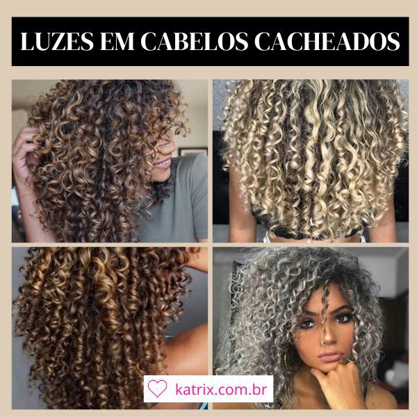 cabelo cacheado loiro mel dourado escuro
