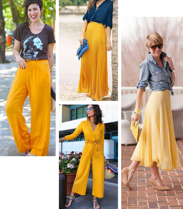 ideias de looks amarelo para o verão