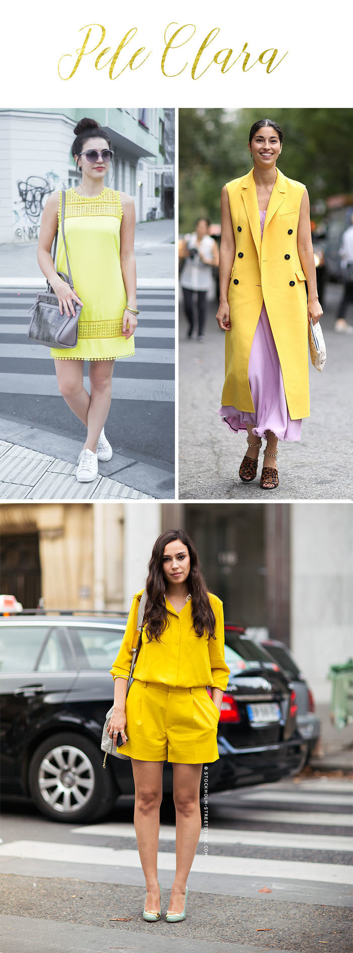 look amarelo manteiga para trabalho