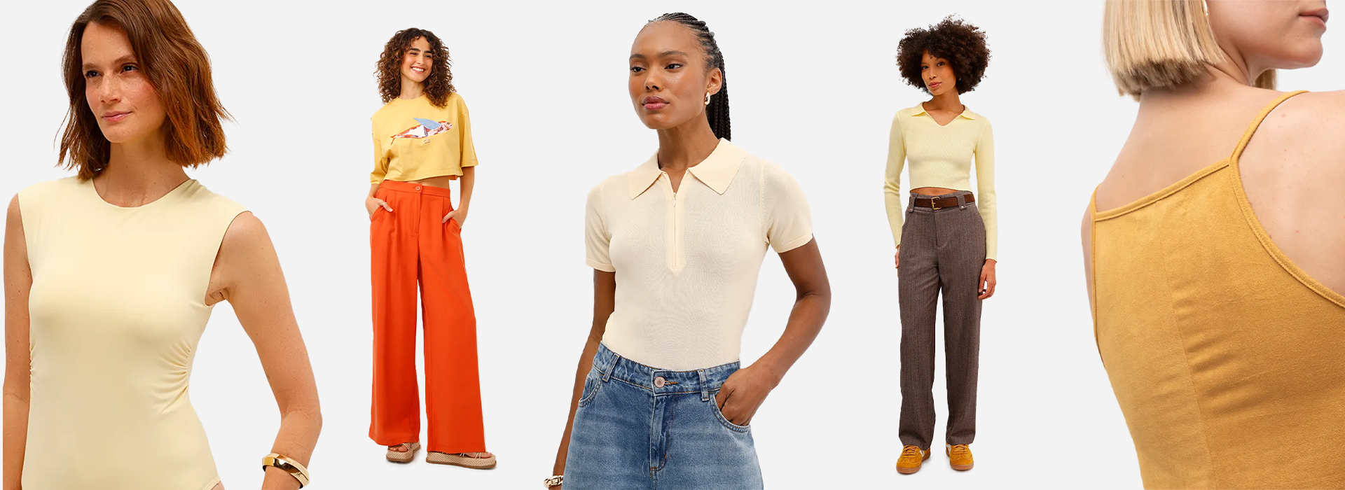 ideias de looks amarelo para o verão