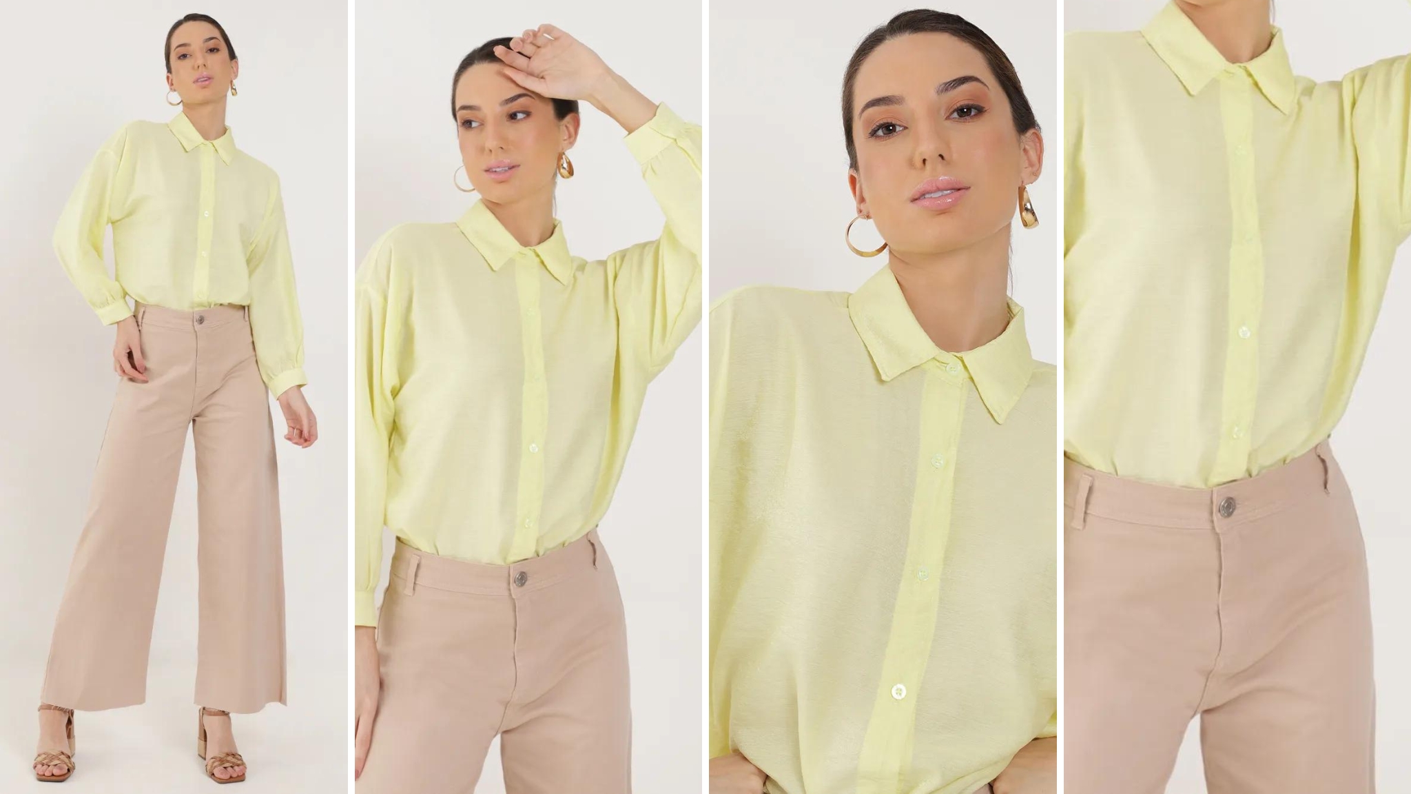 looks amarelo manteiga trabalho ideias