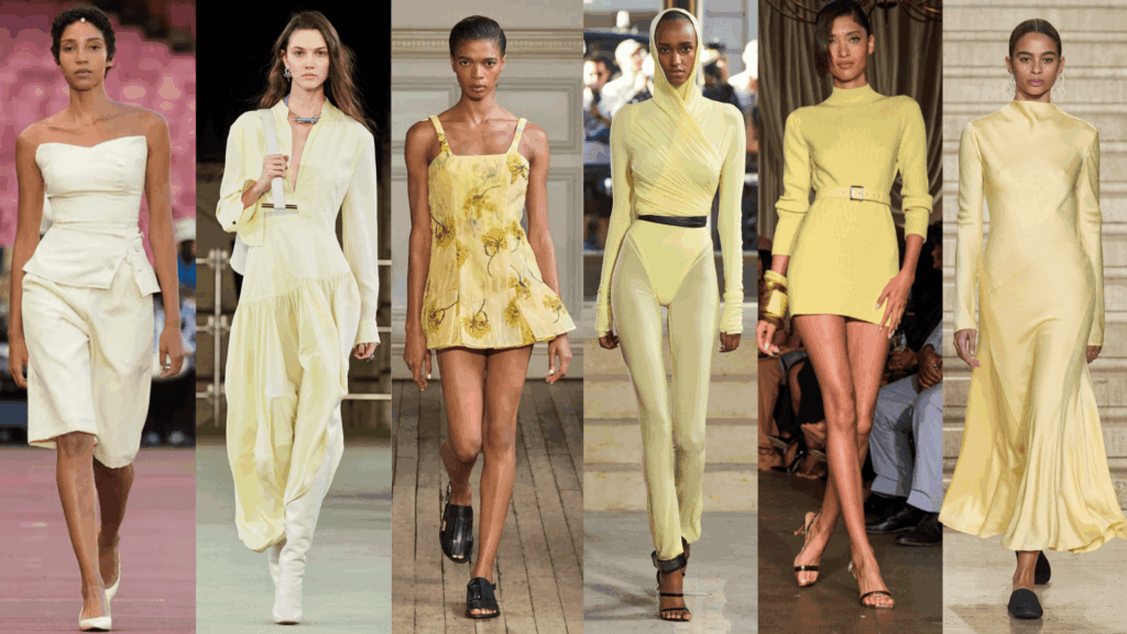 looks amarelo manteiga trabalho ideias