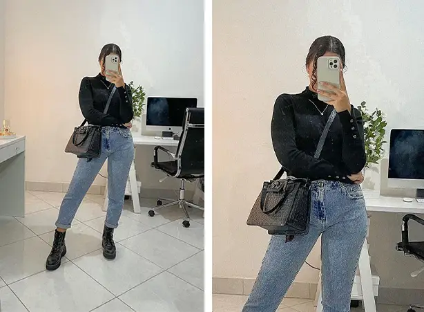 look bota cano curto