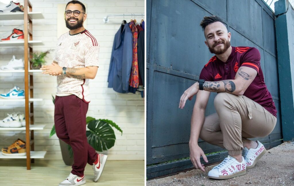 Streetwear com camisa de futebol