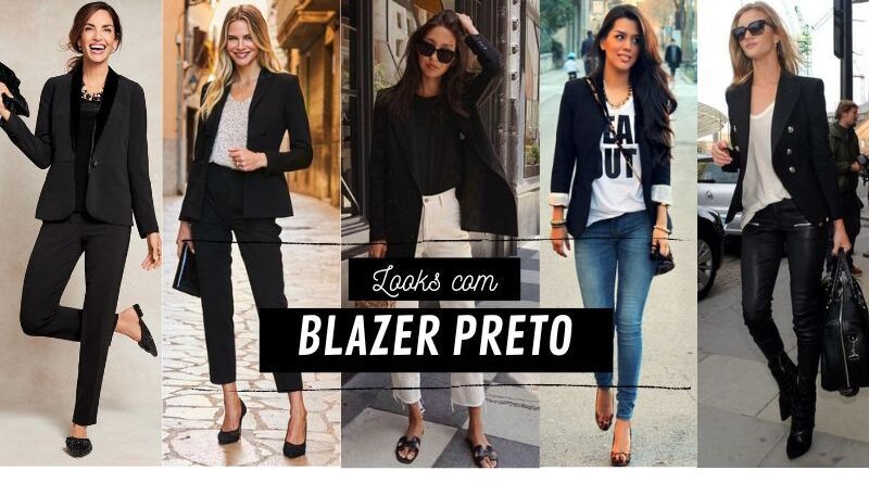inspiração look blazer preto feminino