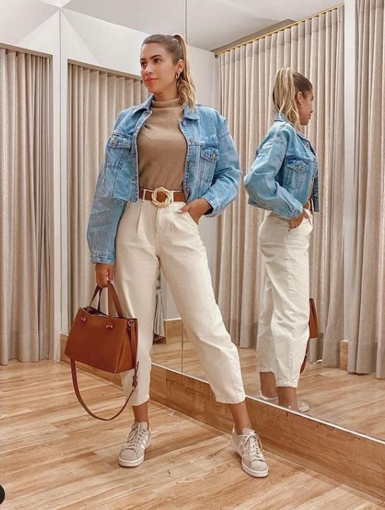 Jaqueta jeans cropped vs. oversized: qual escolher para cada tipo de corpo?