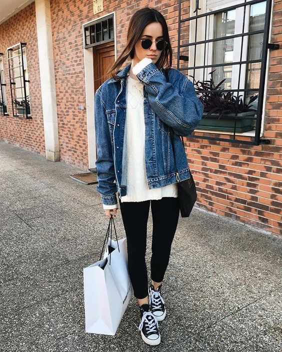 jaqueta de couro oversized