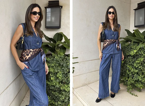 looks com lenço no pescoço