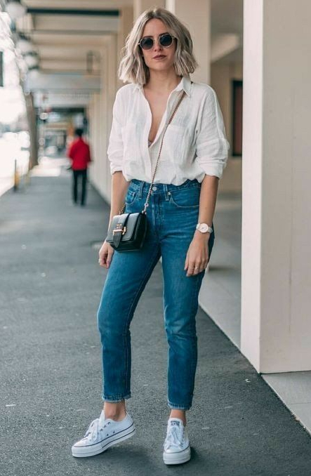 looks femininos com tênis branco para o dia a dia