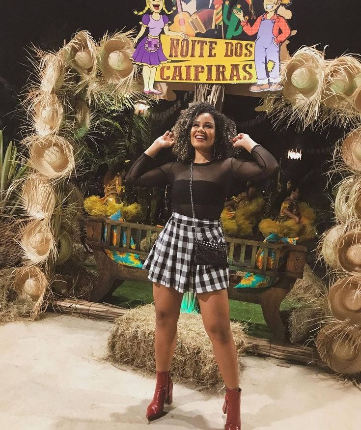 inspiração look festa junina moderno