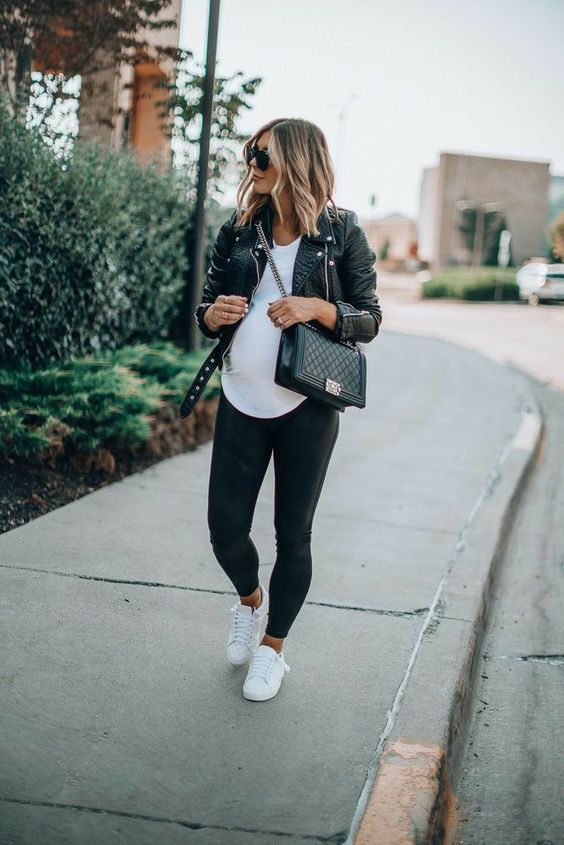 looks gestante minimalista