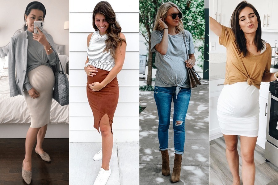 looks gestante confortável