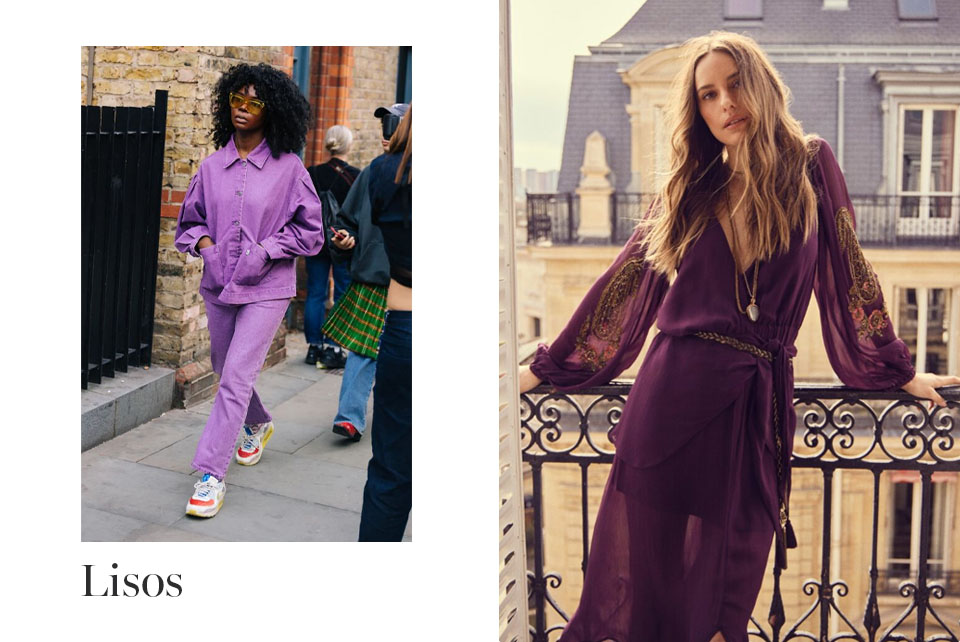 acessórios para look lilás