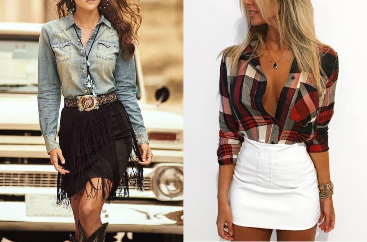 look rodeio feminino com vestido