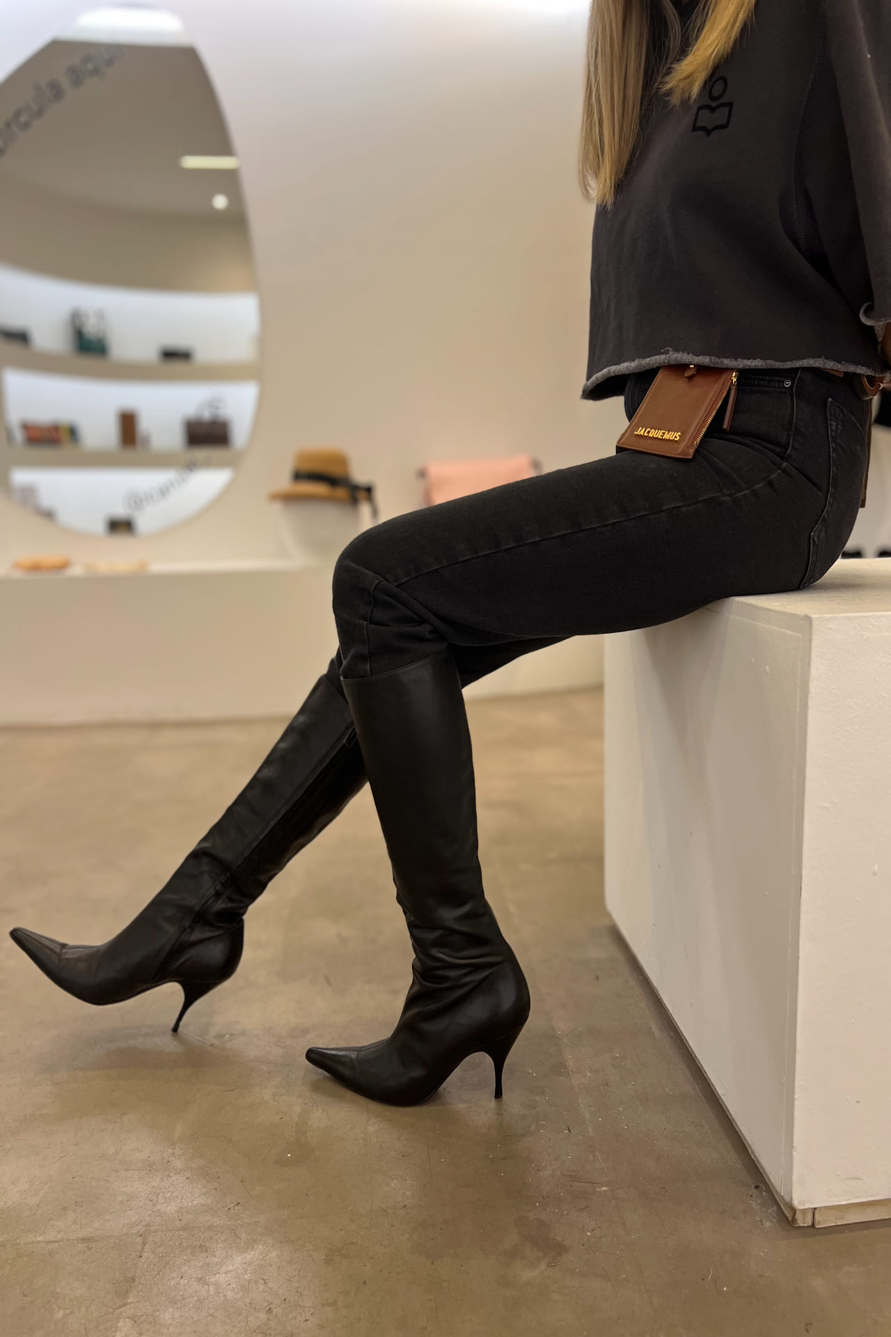 bota cano alto clara