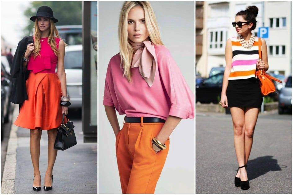 looks com laranja e amarelo