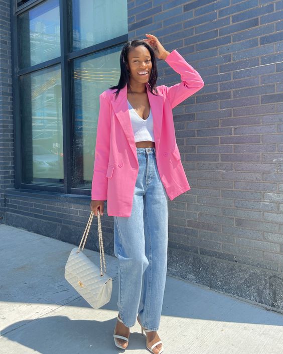 blazer rosa fúcsia como usar