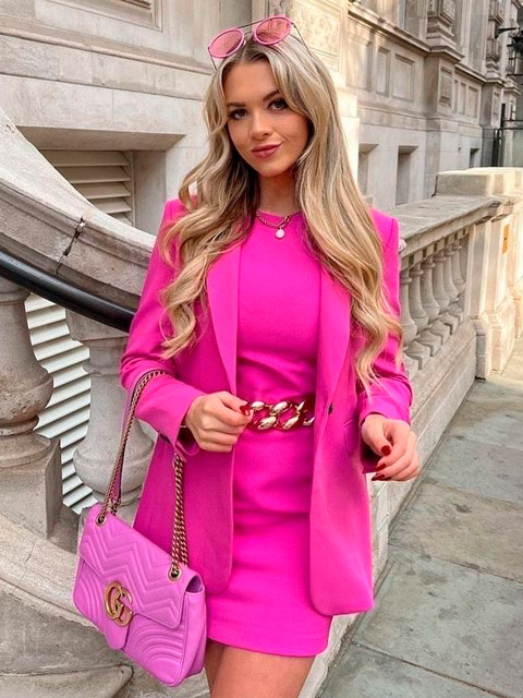 street style rosa fúcsia