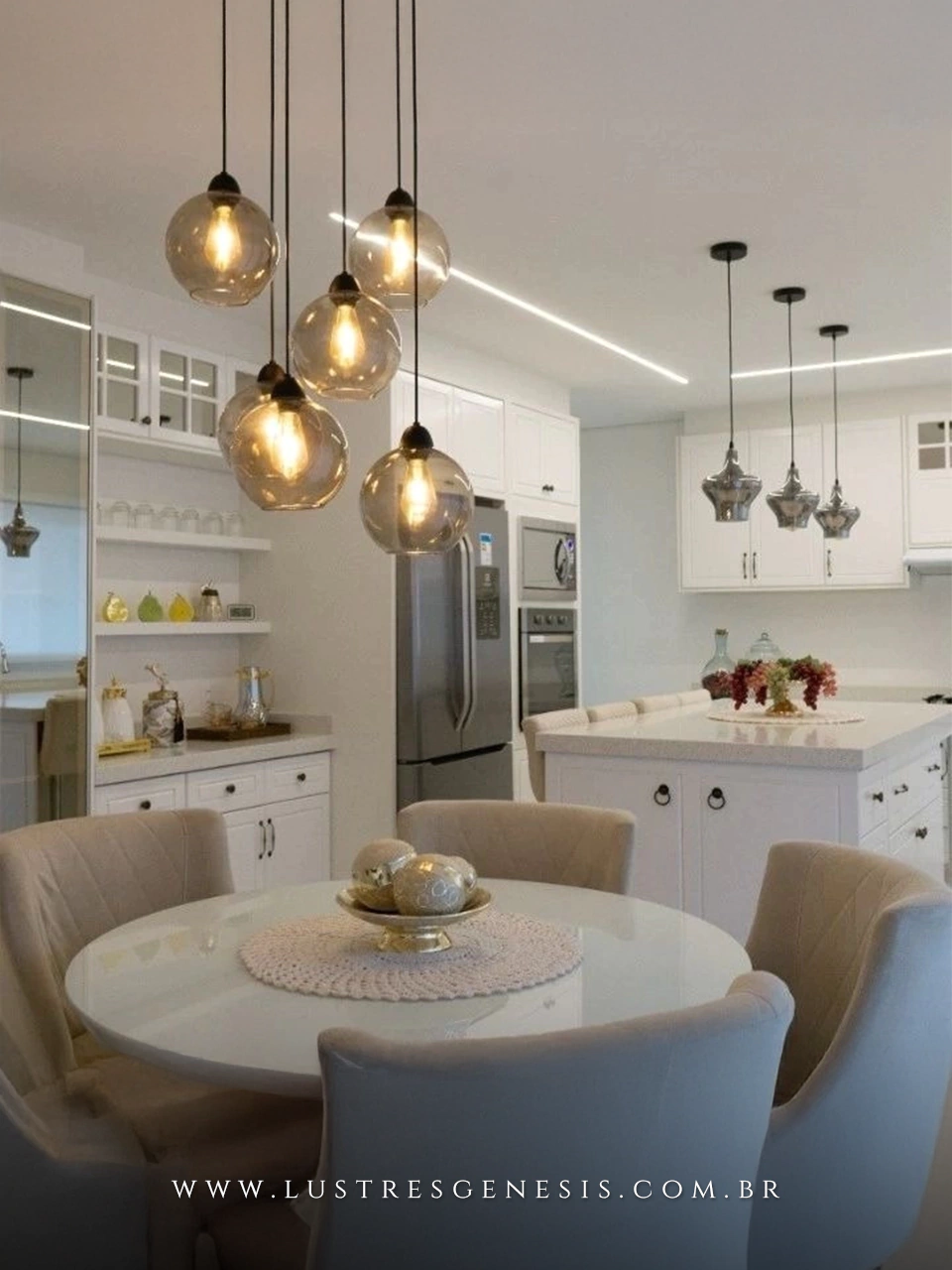 lustre cozinha americana