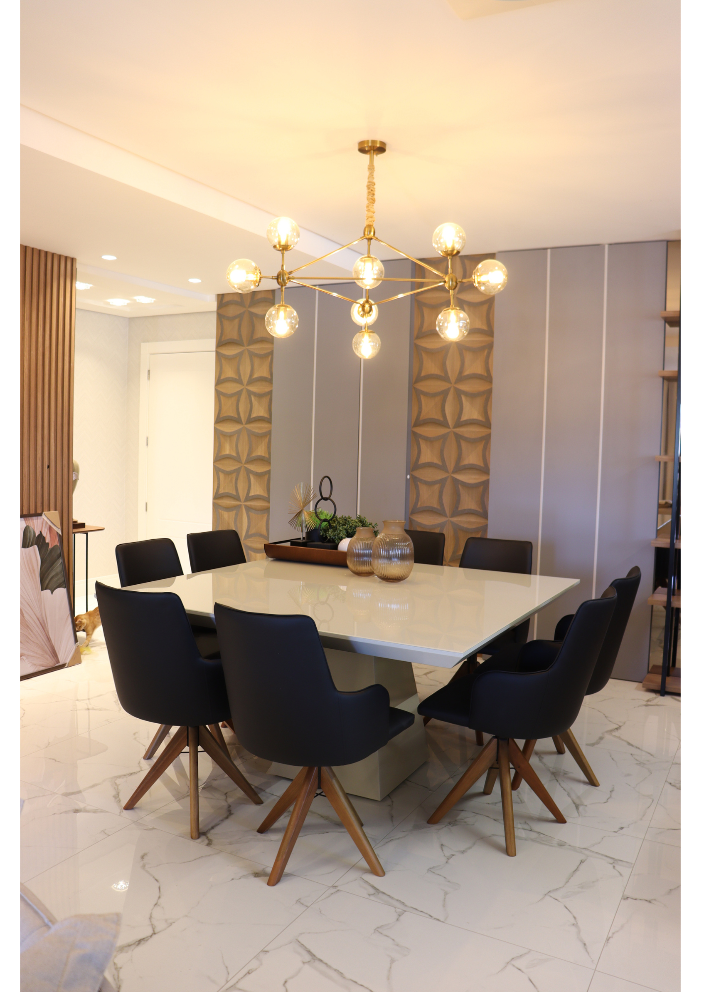 lustre com anéis para sala