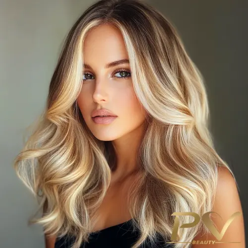 luzes no cabelo feminino