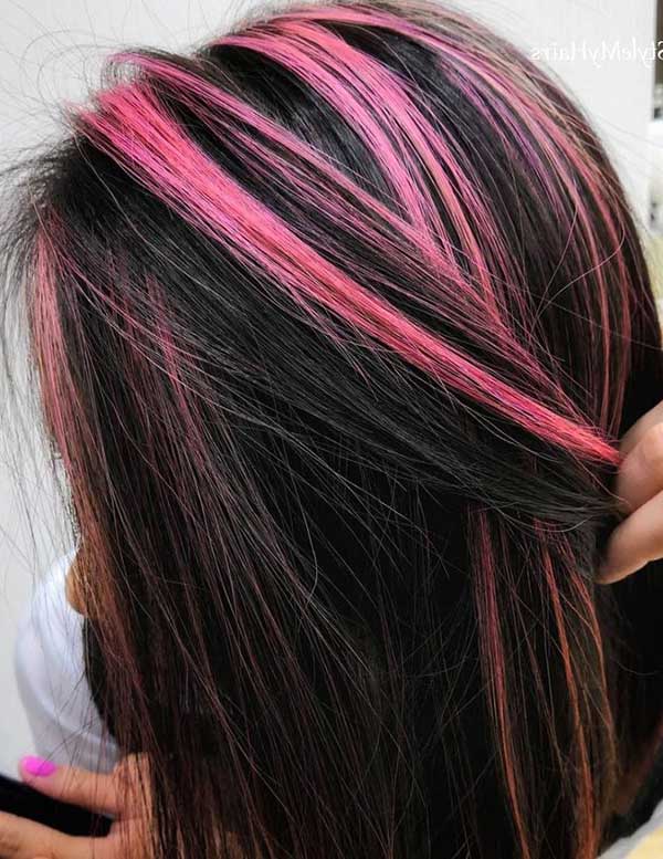 mechas rosas