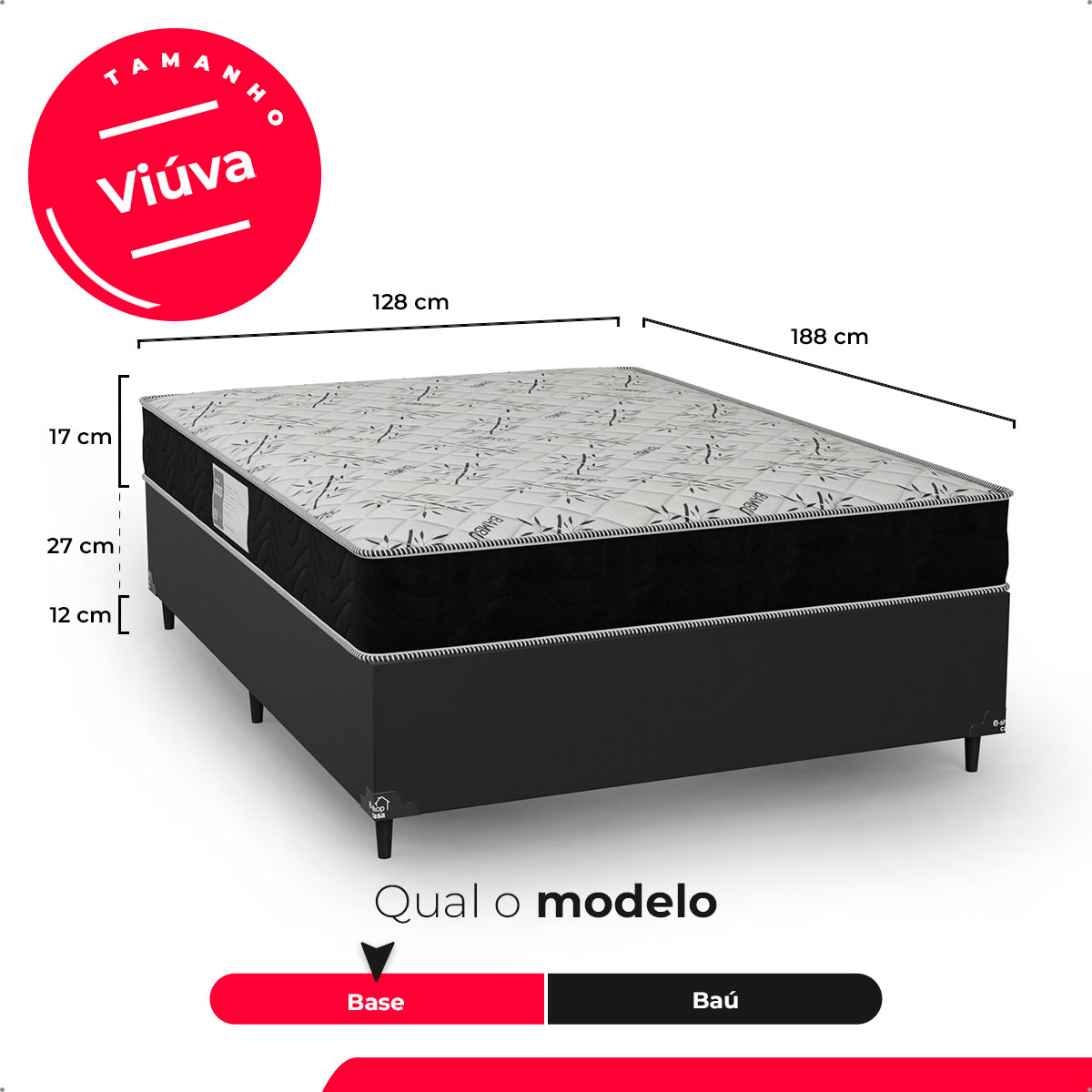 cama de viúva 128x188