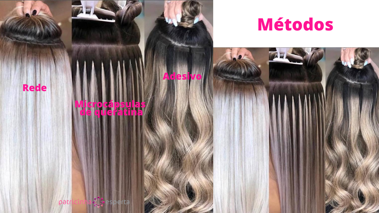 Mega hair fita adesiva antes e depois calvície