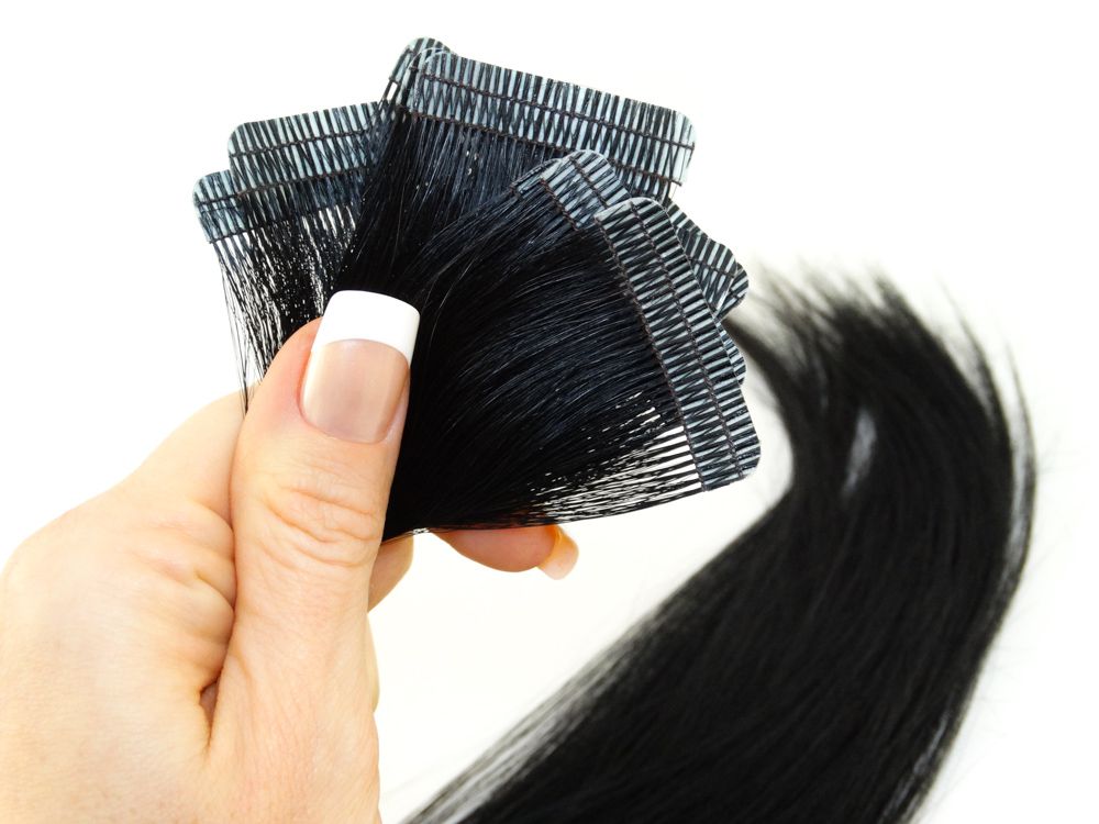 mega hair fita adesiva cabelo humano