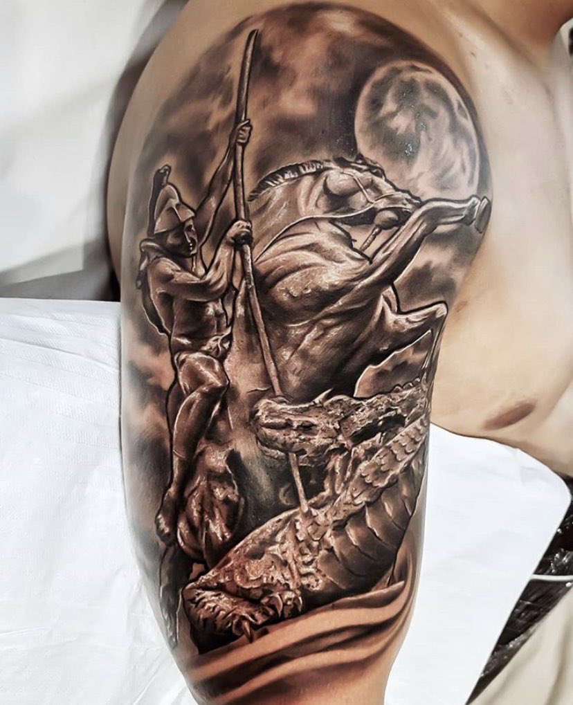 melhores ideias tatuagem sao jorge feminina