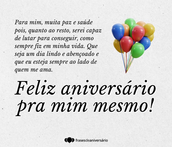 legendas aniversário pessoal