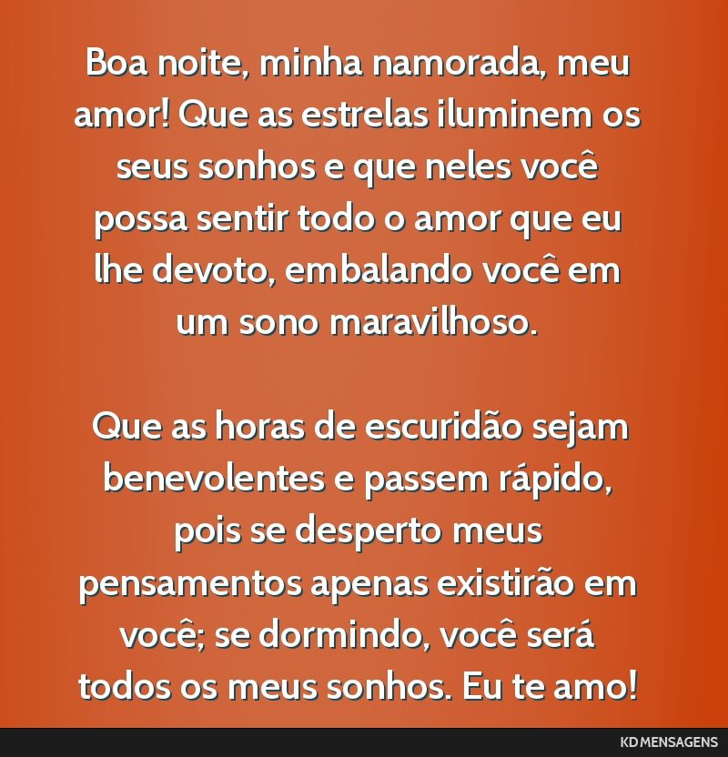 frases de boa noite românticas e curtas