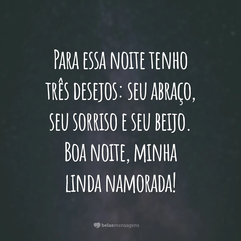 textos de boa noite para namorada