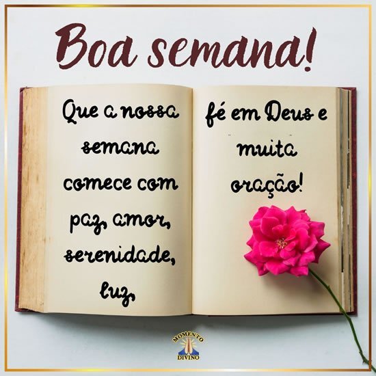status de boa semana com Deus