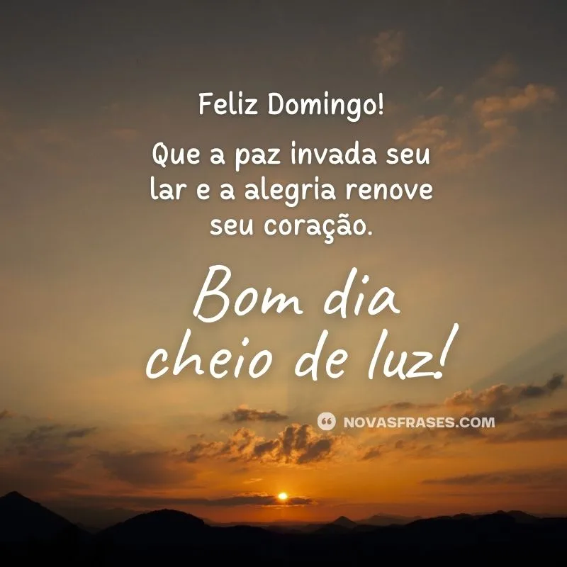 mensagens de feliz domingo para amigos