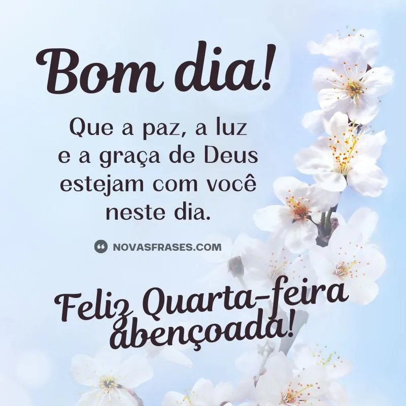 mensagem de bom dia para quarta-feira abençoada