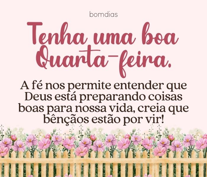 bom dia quarta-feira com fé