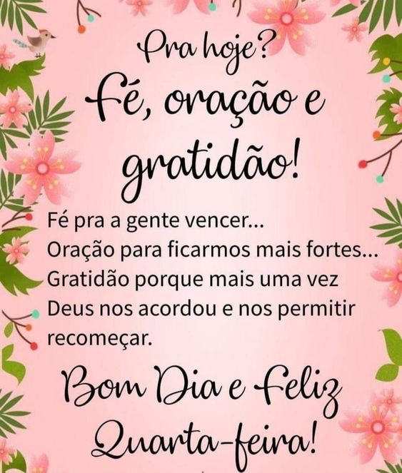 frases para desejar bom dia na quarta-feira