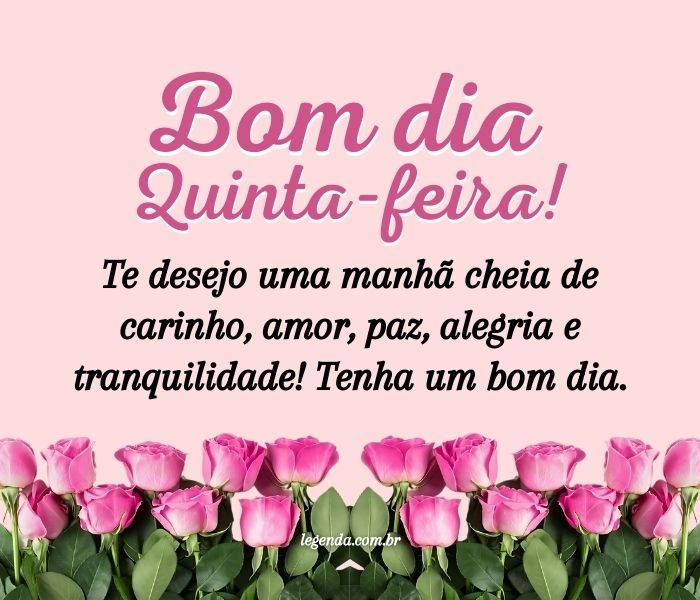 mensagem de bom dia para quinta-feira abençoada