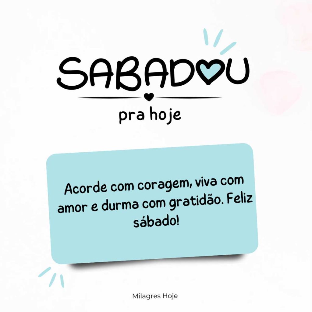 status de bom dia sábado