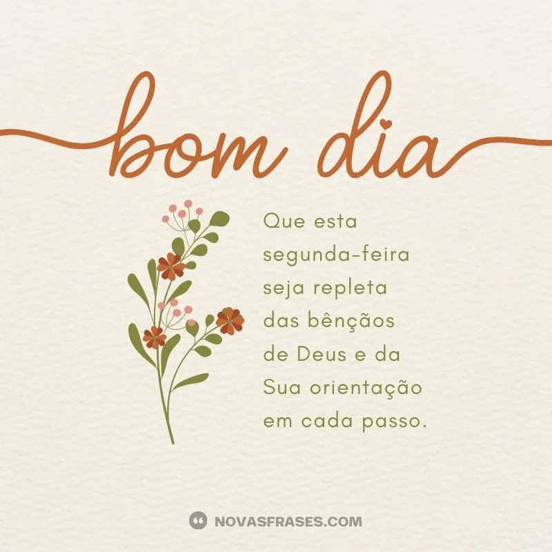mensagem de bom dia segunda-feira abençoada
