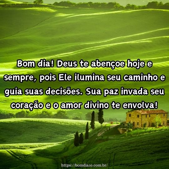 bom dia com a mão de deus guiando